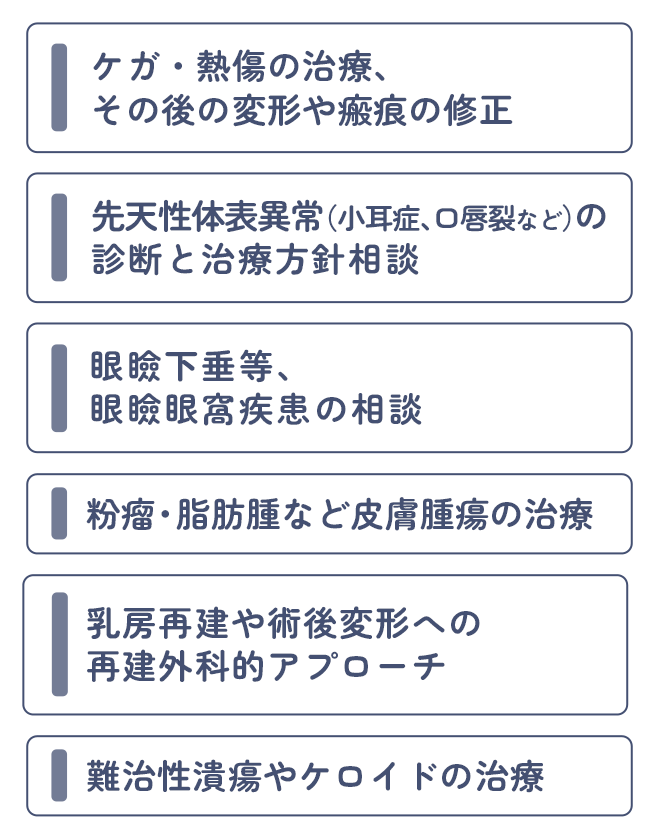 対応可能な治療・相談内容