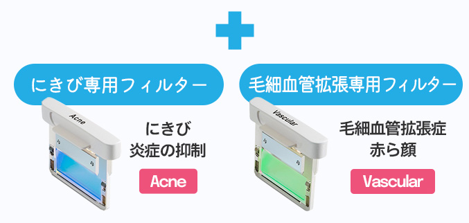 にきび専用フィルター・毛細血管拡張症専用フィルター
